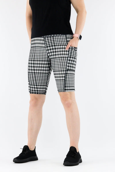 Houndstooth - Hybrid 1.0 - Leg Pockets - Long Shorts Hybrid Shorts Pawlie   