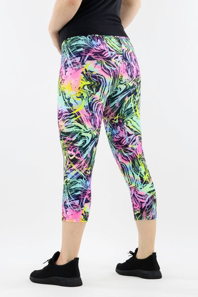 Neon Surge - Casual - Capri Leggings Casual Capri Leggings Pawlie   