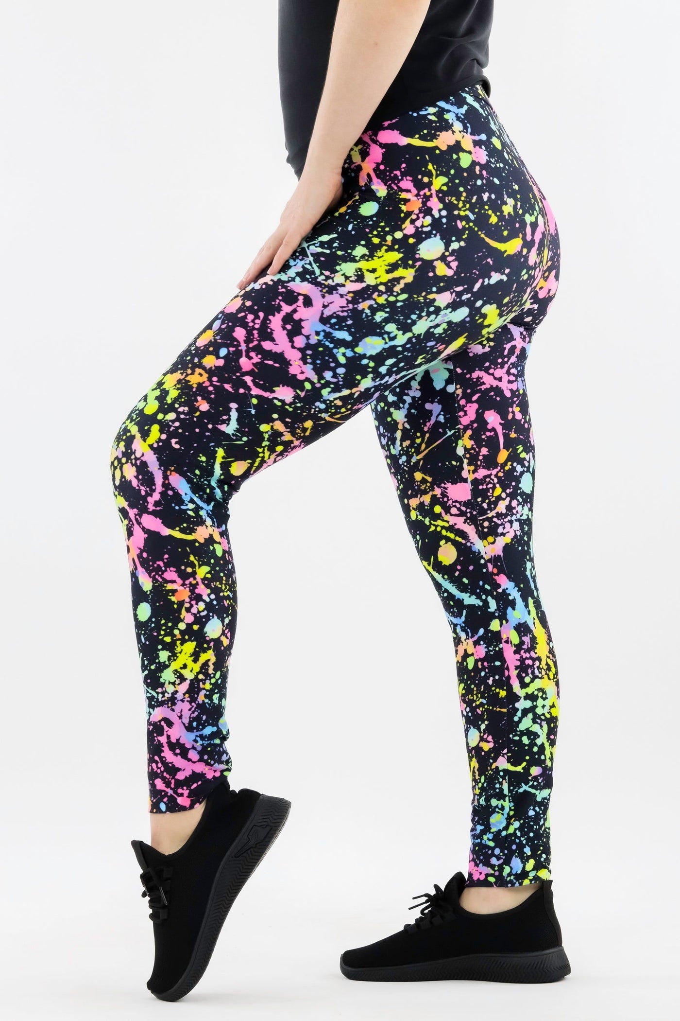 Neon Splash - Casual - Long Full Leggings Casual Full Leggings Pawlie   