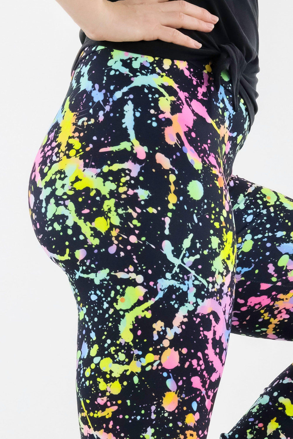 Neon Splash - Casual - Long Full Leggings Casual Full Leggings Pawlie   