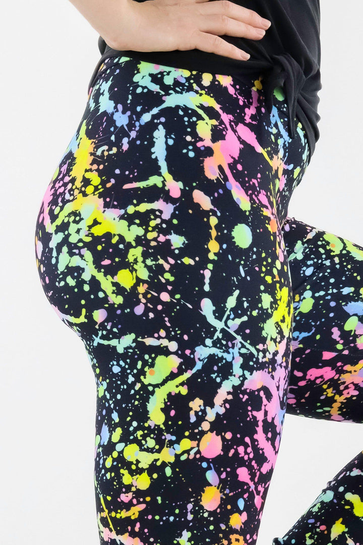 Neon Splash - Casual - Long Full Leggings Casual Full Leggings Pawlie   