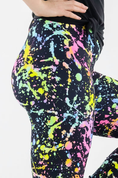 Neon Splash - Casual - Long Full Leggings Casual Full Leggings Pawlie   