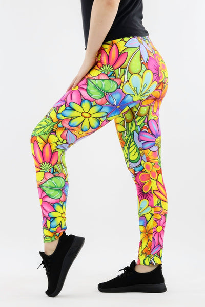 Tutti Frutti Flower - Casual - Long Full Leggings Casual Full Leggings Pawlie   