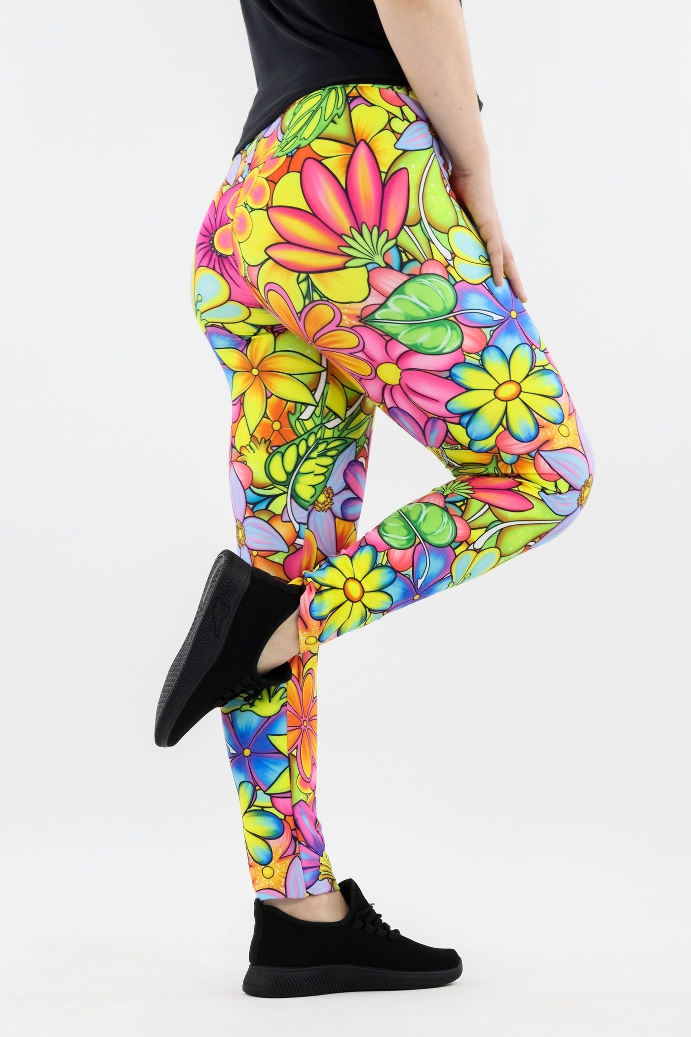 Tutti Frutti Flower - Casual - Long Full Leggings Casual Full Leggings Pawlie   