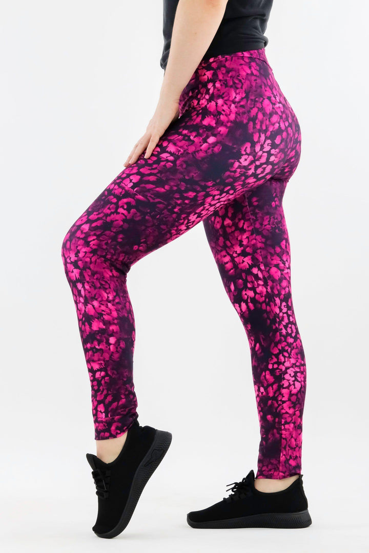 Berry Leopard - Casual - Long Full Leggings Casual Full Leggings Pawlie   