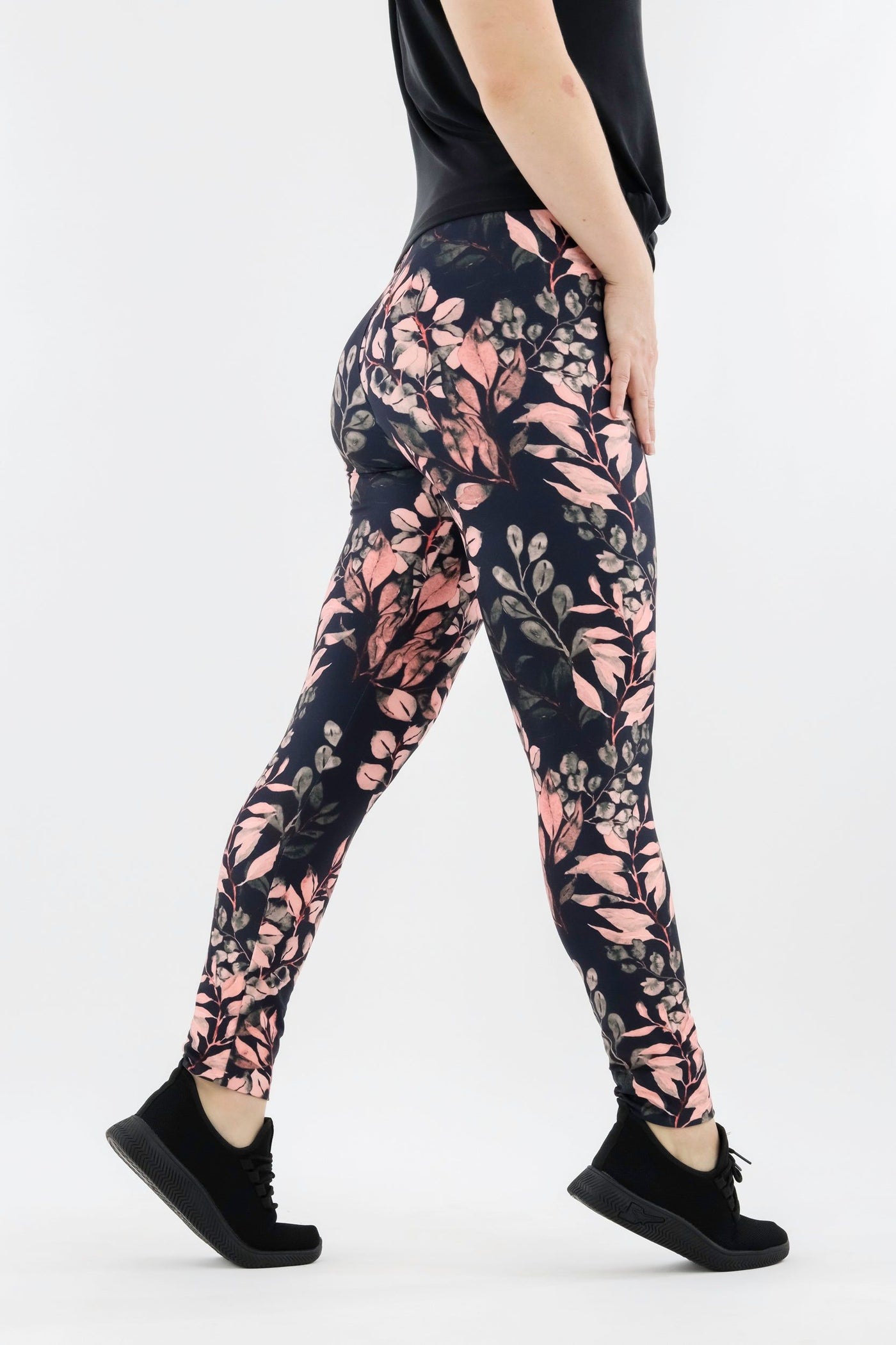 Vintage Watercolour Leaves - Casual - Long Full Leggings Casual Full Leggings Pawlie   