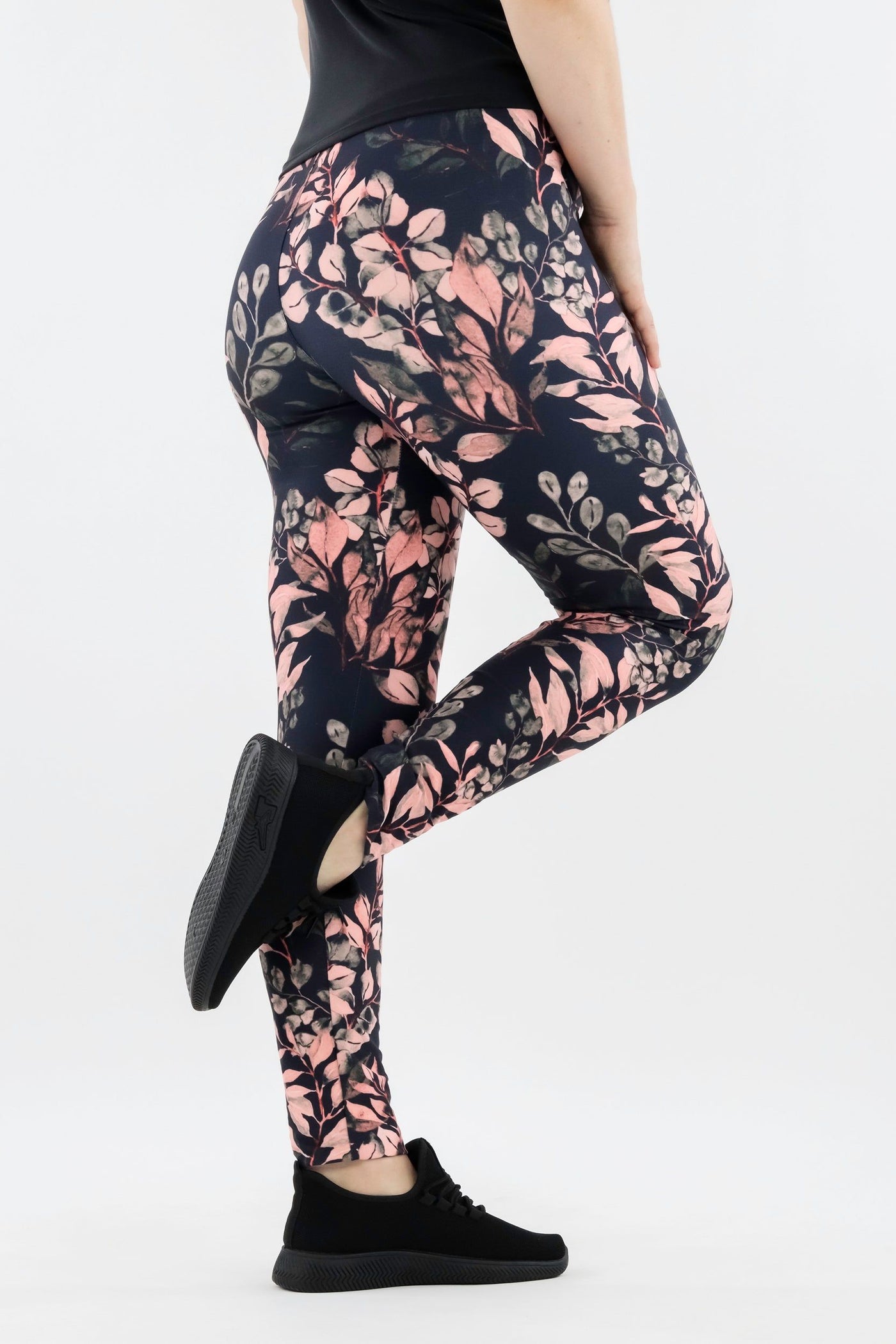 Vintage Watercolour Leaves - Casual - Long Full Leggings Casual Full Leggings Pawlie   