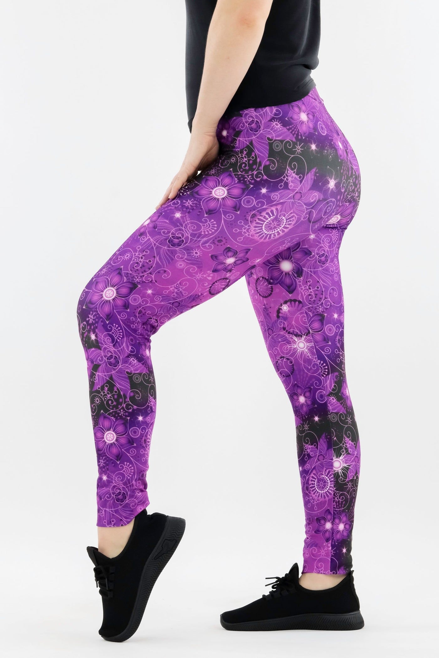 Floral Rapture - Casual - Long Full Leggings Casual Full Leggings Pawlie   