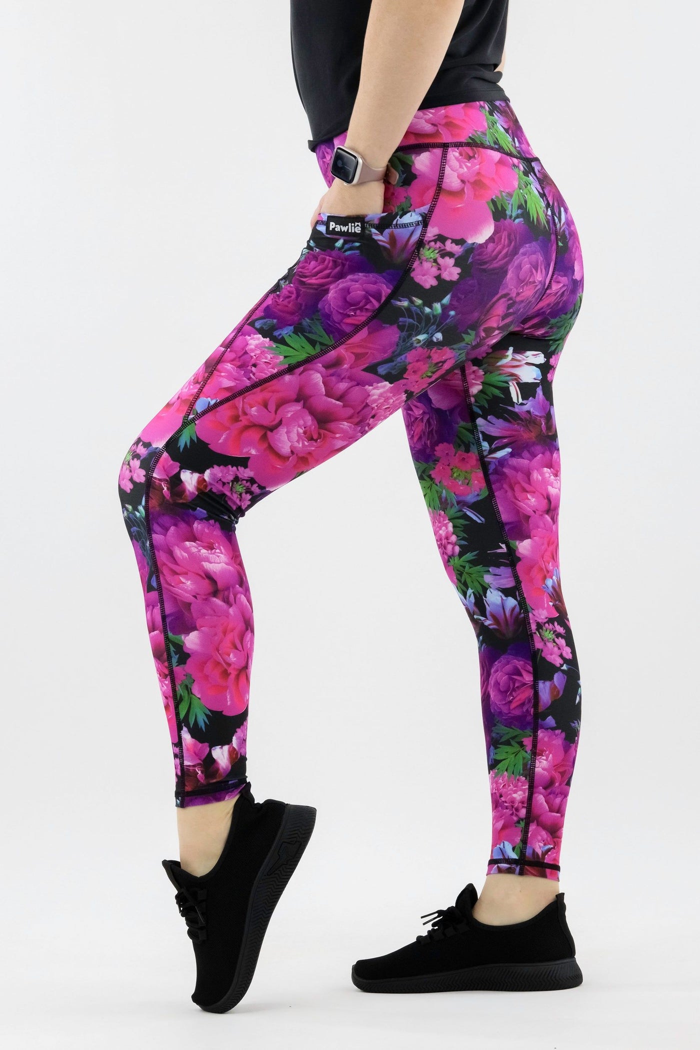 Serenity Flora - Hybrid 2.0 - Leg Pockets - Full Leggings Hybrid Full Leggings Pawlie   