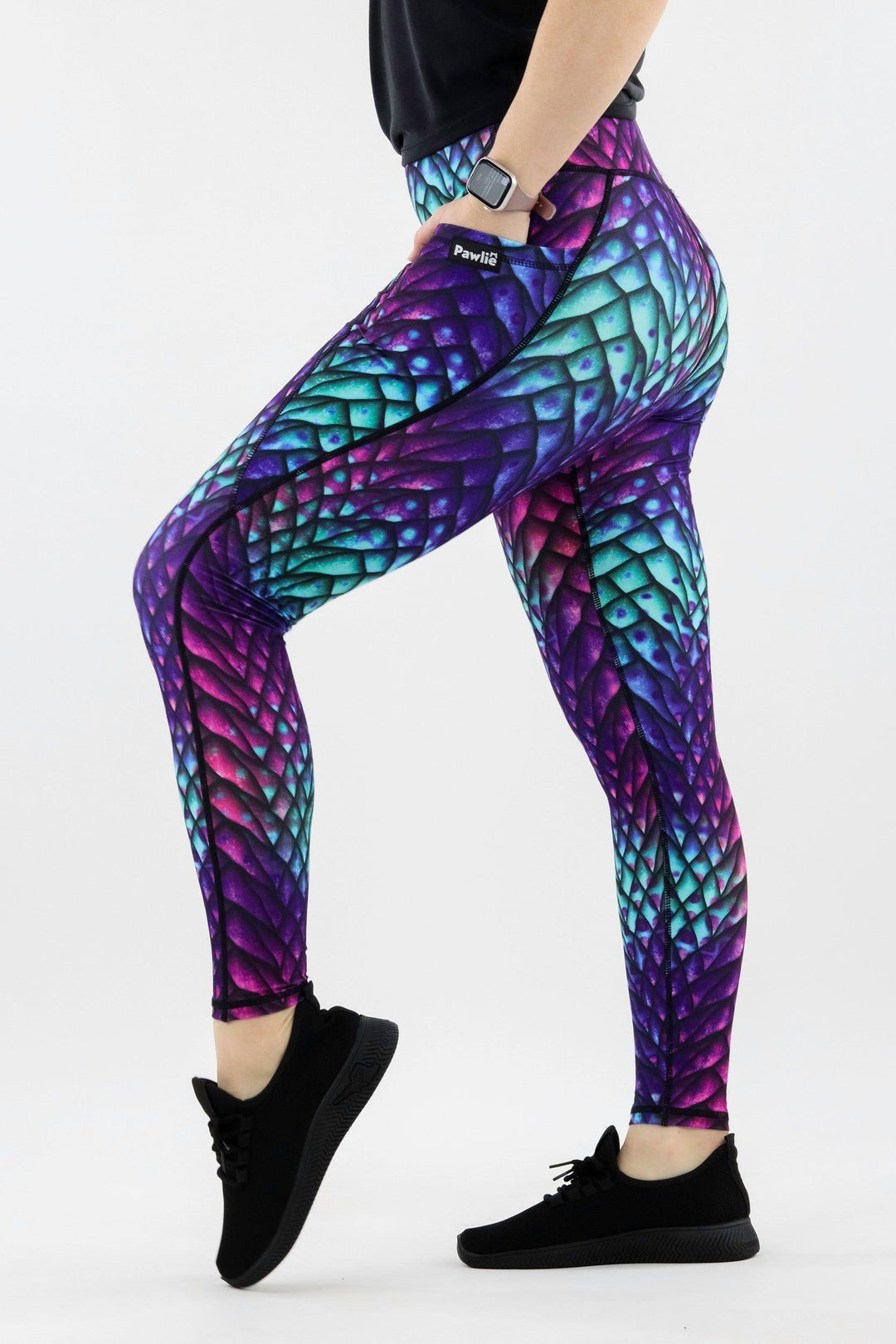 Radiant Dragon - Hybrid 2.0 - Leg Pockets - Full Leggings Hybrid Full Leggings Pawlie   
