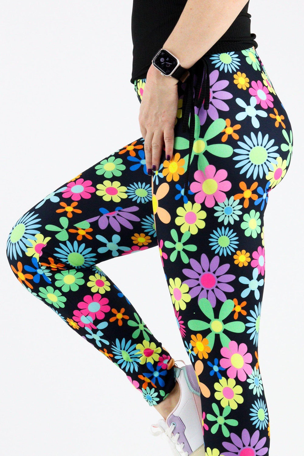 Flower Power - Casual Full Leggings Casual Full Leggings Pawlie   