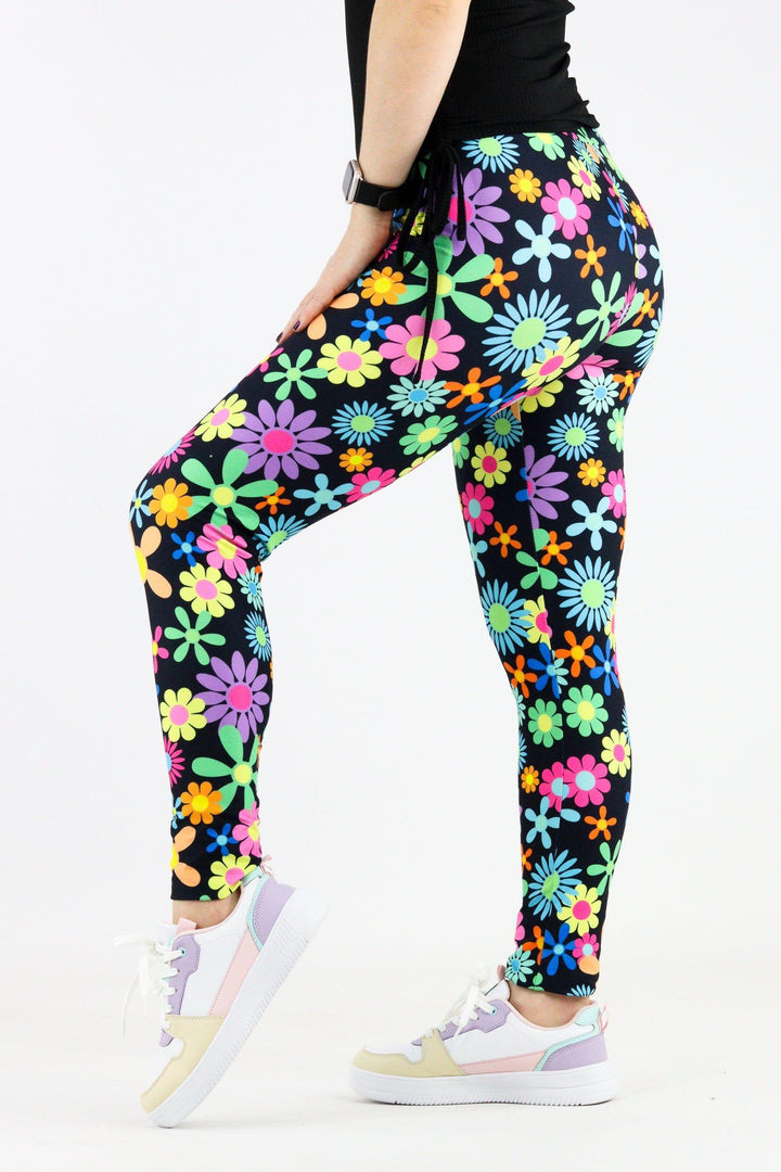 Flower Power - Casual Full Leggings Casual Full Leggings Pawlie   
