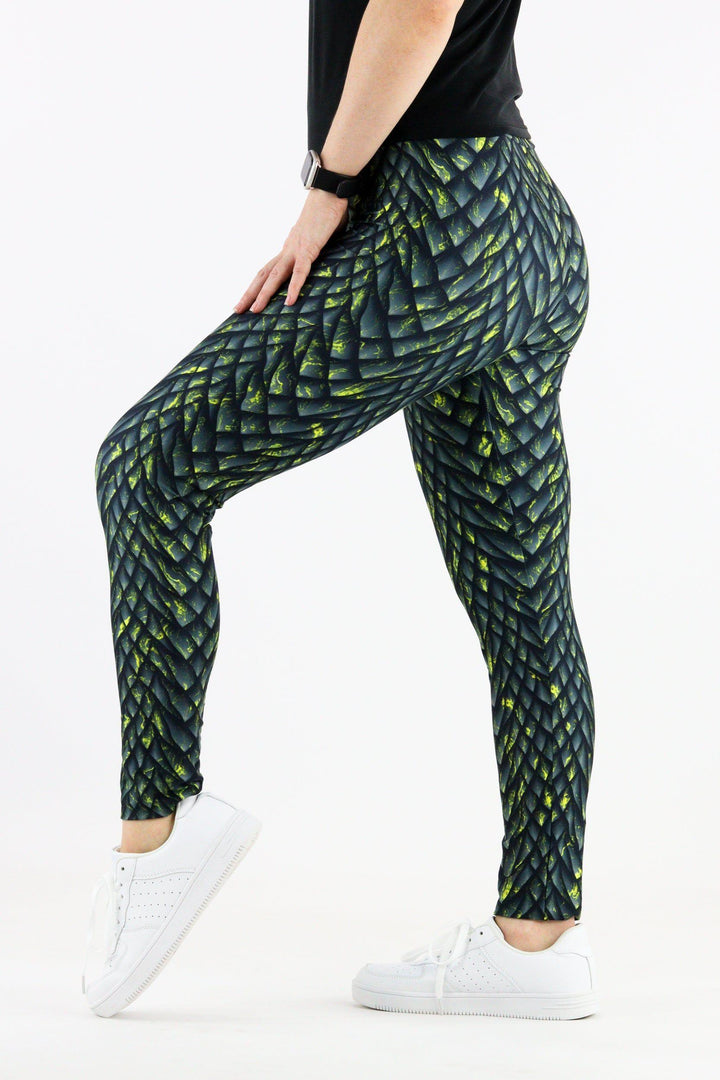 Gold Dragon - Casual Full Leggings Casual Full Leggings Pawlie   