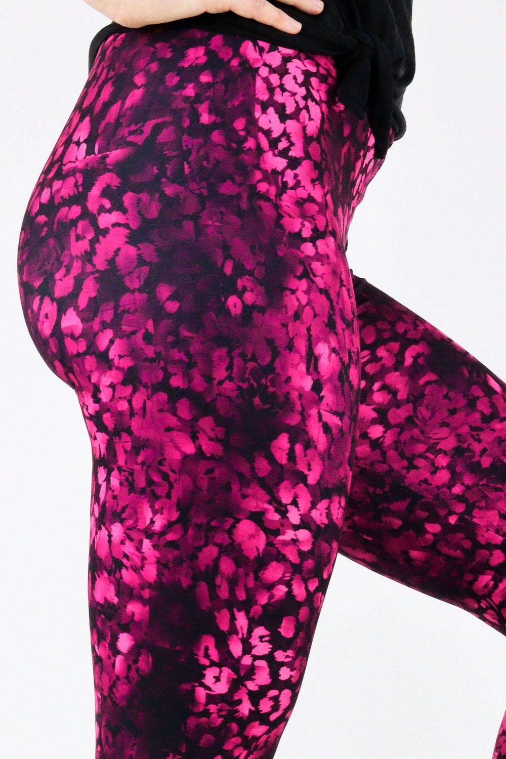 Berry Leopard - Casual Capri Leggings Casual Capri Leggings Pawlie   