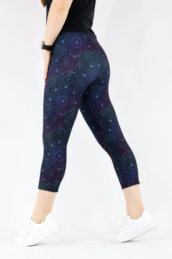 Holographic Mandala - Casual Capri Leggings Casual Capri Leggings Pawlie   