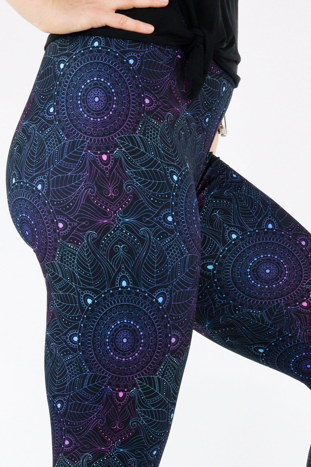 Holographic Mandala - Casual Capri Leggings Casual Capri Leggings Pawlie   