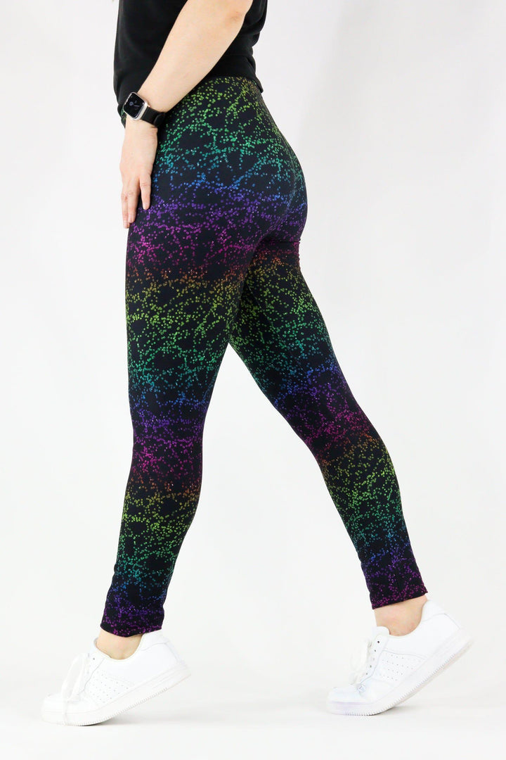 Rainbow Glitter - Casual Full Leggings Casual Full Leggings Pawlie   