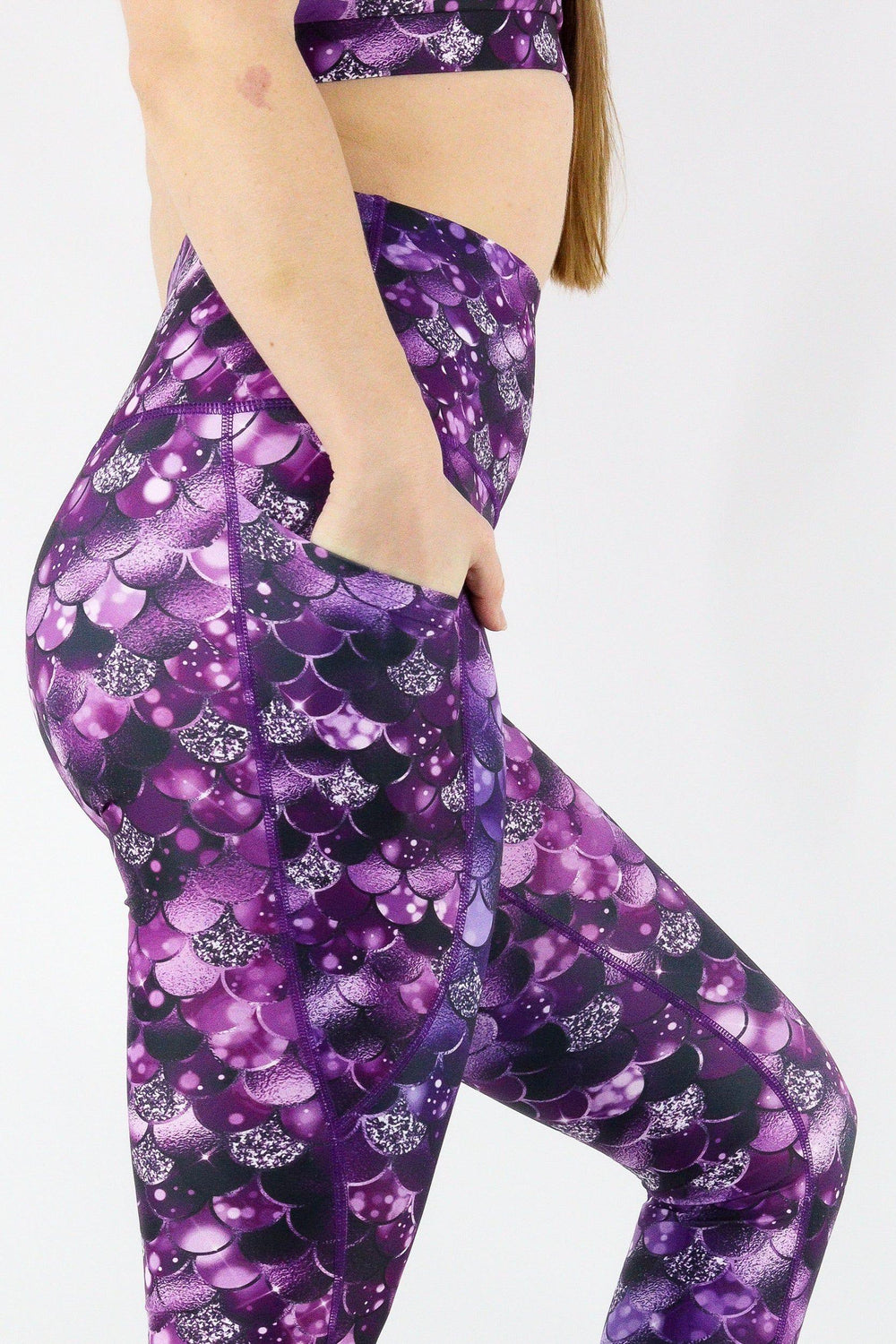 Royal Mermaid - Dynamic Active - Pocket Full Leggings - Discontinued Active Leggings Pawlie   