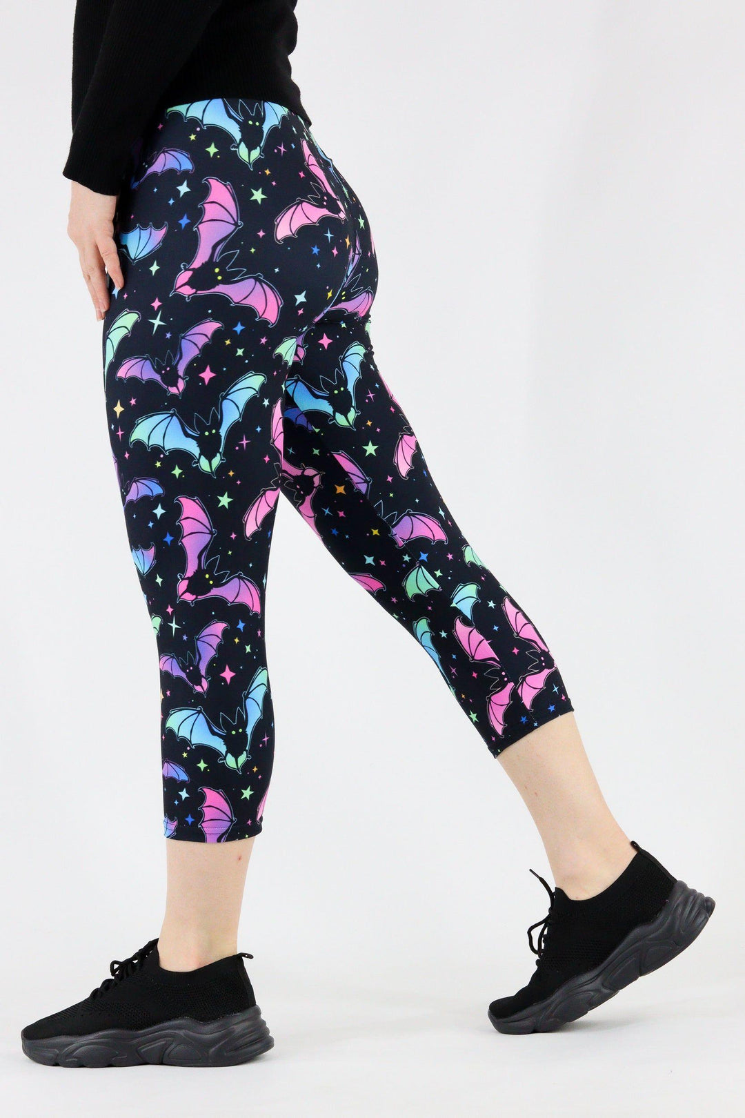 Neon Bats - Casual Capri Leggings Casual Capri Leggings Pawlie   