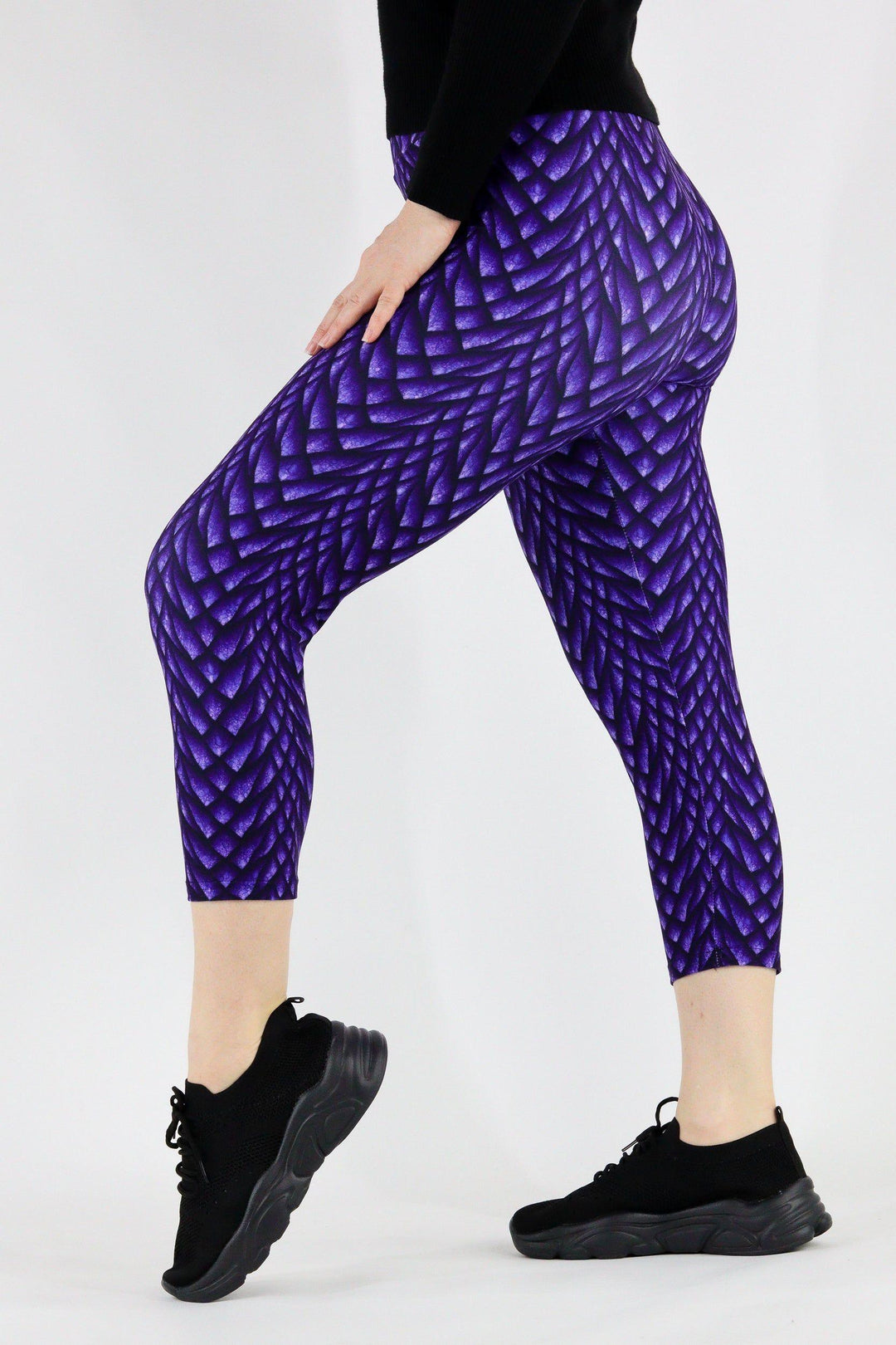 Purple Dragon - Casual Capri Leggings Casual Capri Leggings Pawlie   