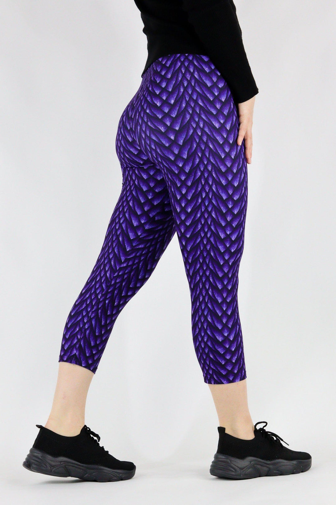 Purple Dragon - Casual Capri Leggings Casual Capri Leggings Pawlie   