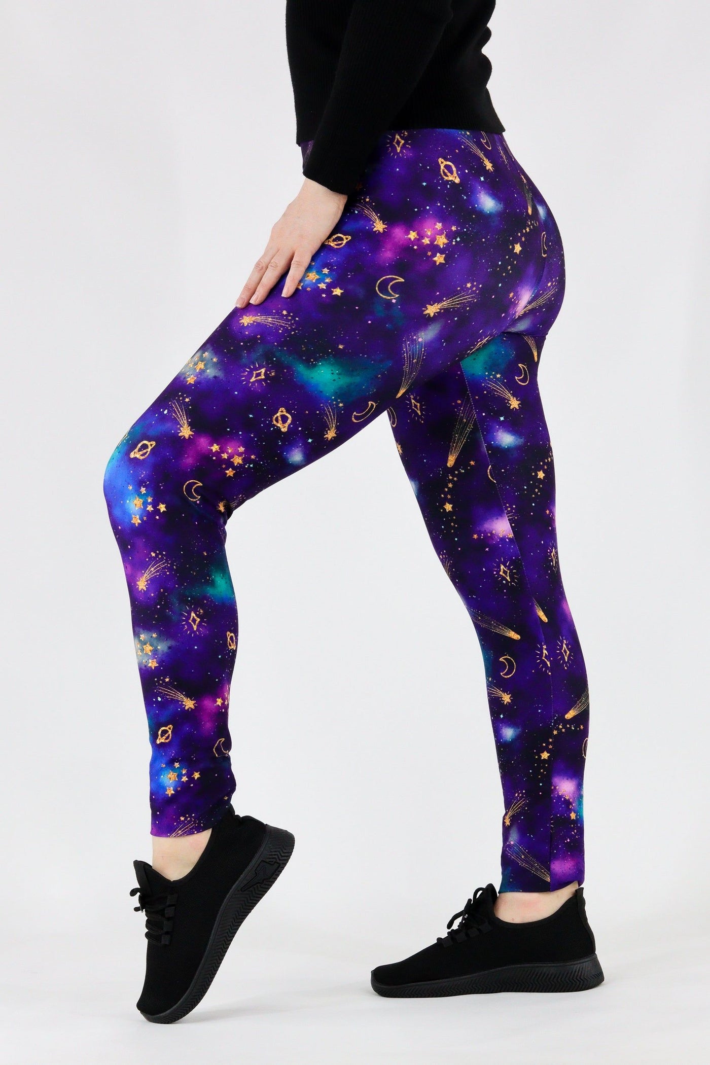 Sparkle Space - Casual - Long Full Leggings Casual Full Leggings Pawlie   