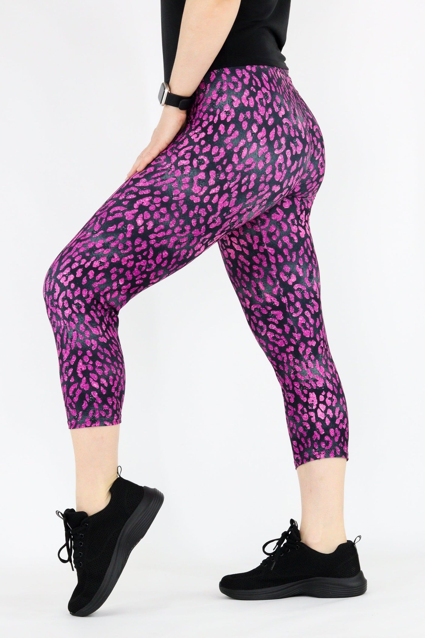 Sparkle Panther - Casual Capri Leggings Casual Capri Leggings Pawlie   