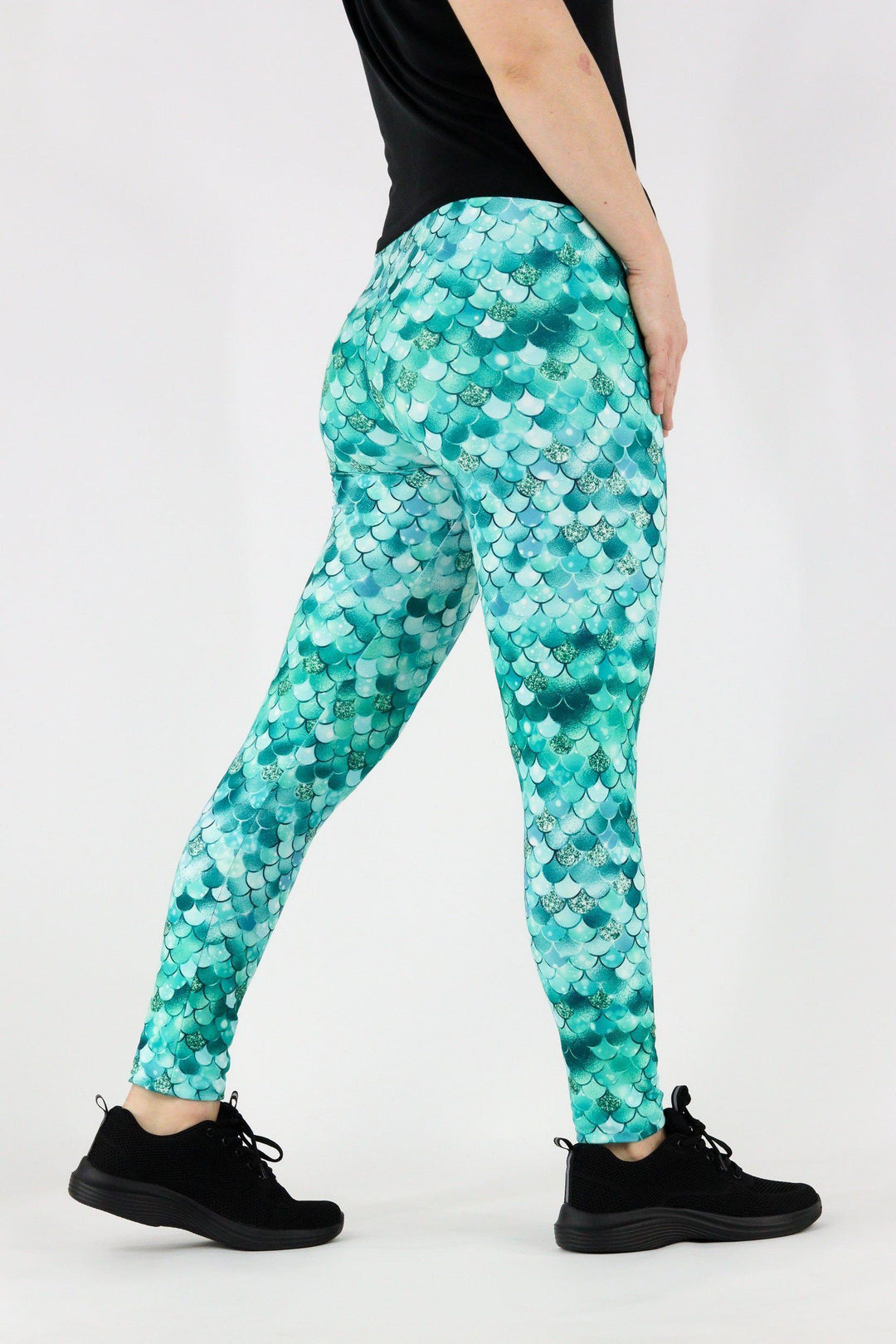Aquamarine Mermaid - Casual - Long Full Leggings Casual Full Leggings Pawlie   