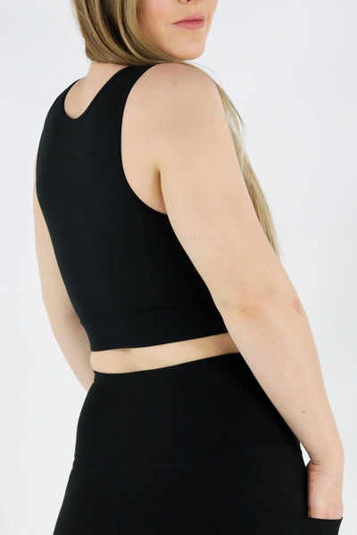 Black - Hybrid - Reversible Crop Top Hybrid Crop Top Pawlie   