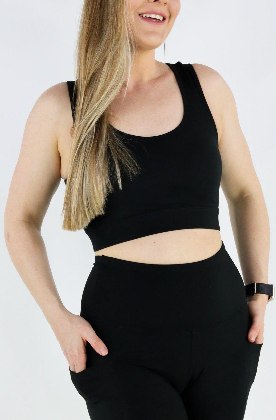 Black - Hybrid - Reversible Crop Top Hybrid Crop Top Pawlie   