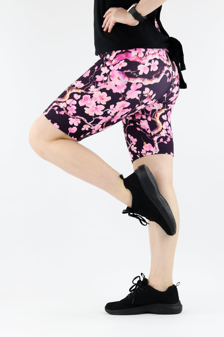 Watercolour Cherry Blossom - Casual Long Shorts Casual Shorts Pawlie   