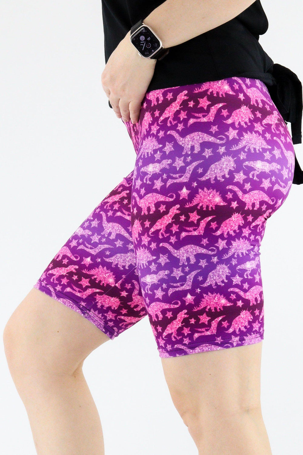 Glitter Dinosaur - Casual Long Shorts Casual Shorts Pawlie   
