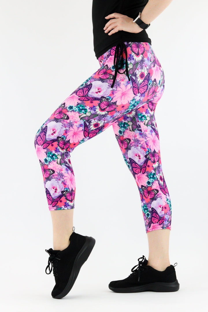 Florescence Butterfly - Casual Capri Leggings Casual Capri Leggings Pawlie   