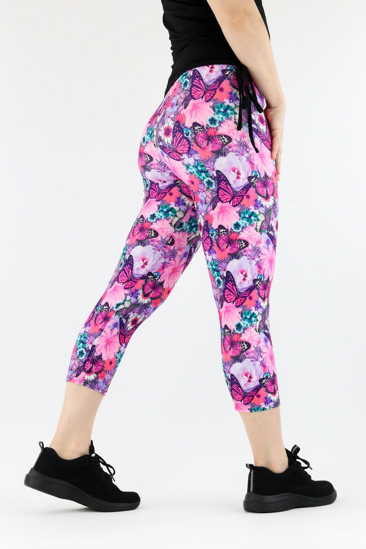 Florescence Butterfly - Casual Capri Leggings Casual Capri Leggings Pawlie   