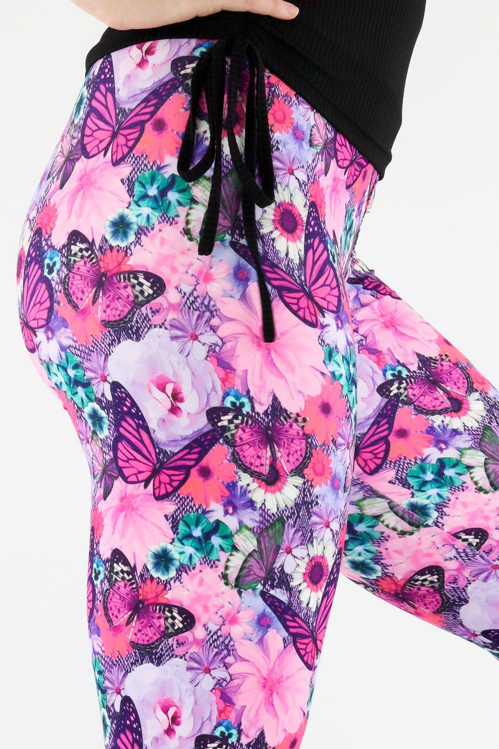 Florescence Butterfly - Casual Capri Leggings Casual Capri Leggings Pawlie   