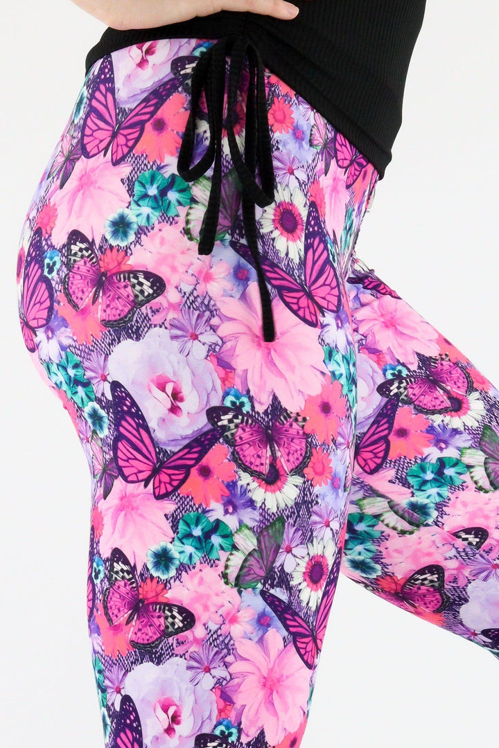 Florescence Butterfly - Casual Capri Leggings Casual Capri Leggings Pawlie   