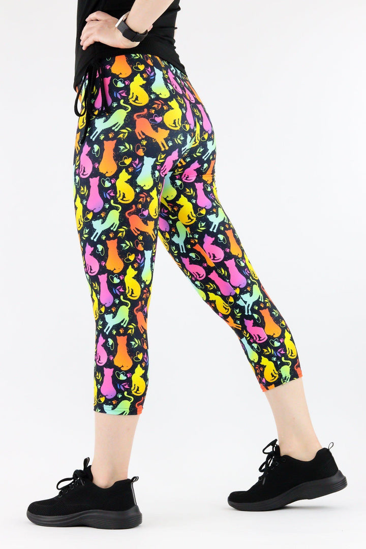 Shine Kitty - Casual Capri Leggings Casual Capri Leggings Pawlie   